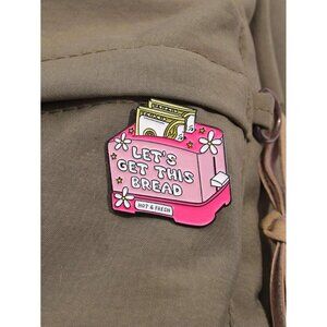 1pc Let's Get This Bread Enamel Pins Pink Bread Maker Hot Fresh Brooch Clothes